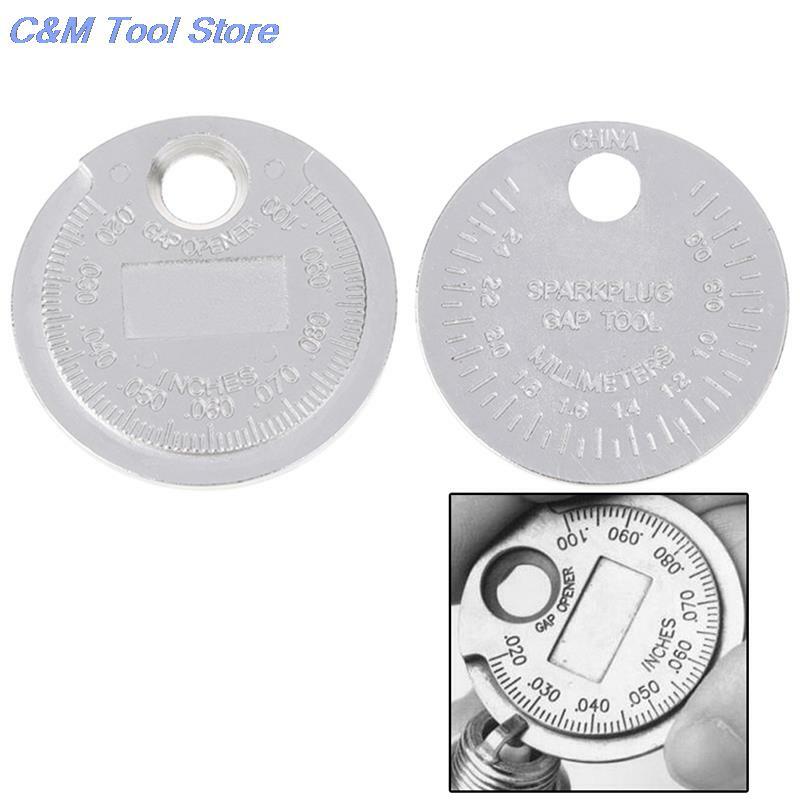 Hot Sale 1pc Coin- Type 0.6-2.4mm Spark Plug Gap Gauge Measurement Tool Range Spark Plug Gage Caliber Measuring Tool