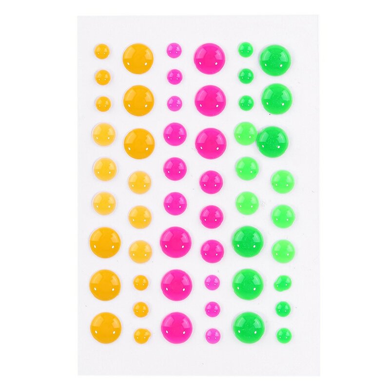 Pegatinas de resina de puntos esmaltados autoadhesivas, de Color brillante, para álbum de recortes, tarjetas, manualidades, decoración