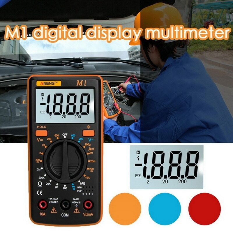 Multímetro Digital M1 A830L multímetro de mano multímetro Digital inteligente con cable de prueba pantalla Lcd grande nuevo