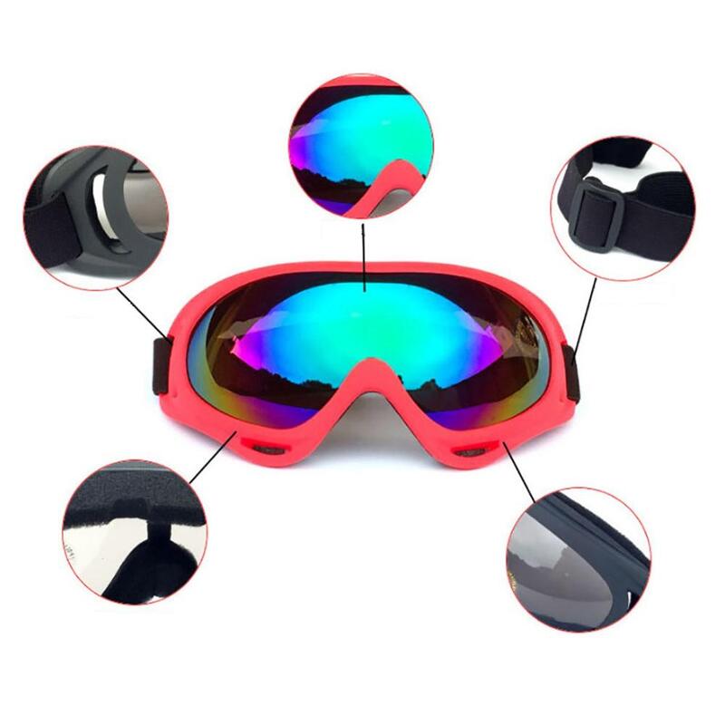 Skiing Goggles Women Girl Men Boy PC UV 400 Protective Lens Windproof Dust-proof Adjustable Sports Glasses Eyewear