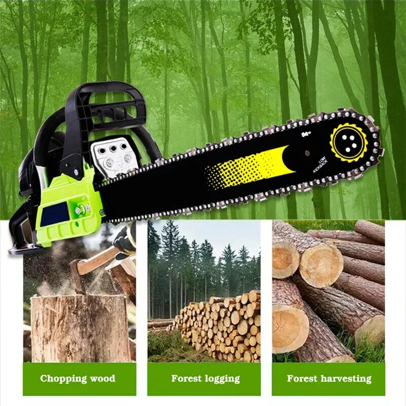 Gas Gasoline Powered Chain Saw 59cc Engine Cycle Chain Saw Professional Wooding Cutting Machine High Power Woodworking Tool Set