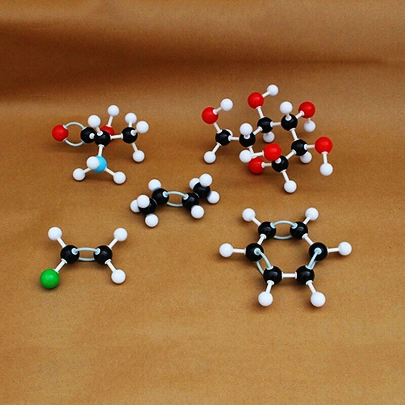 Conjunto de modelo molecular orgânico inorgânico, 50 peças, conjunto de estrutura química para ensino de ciências