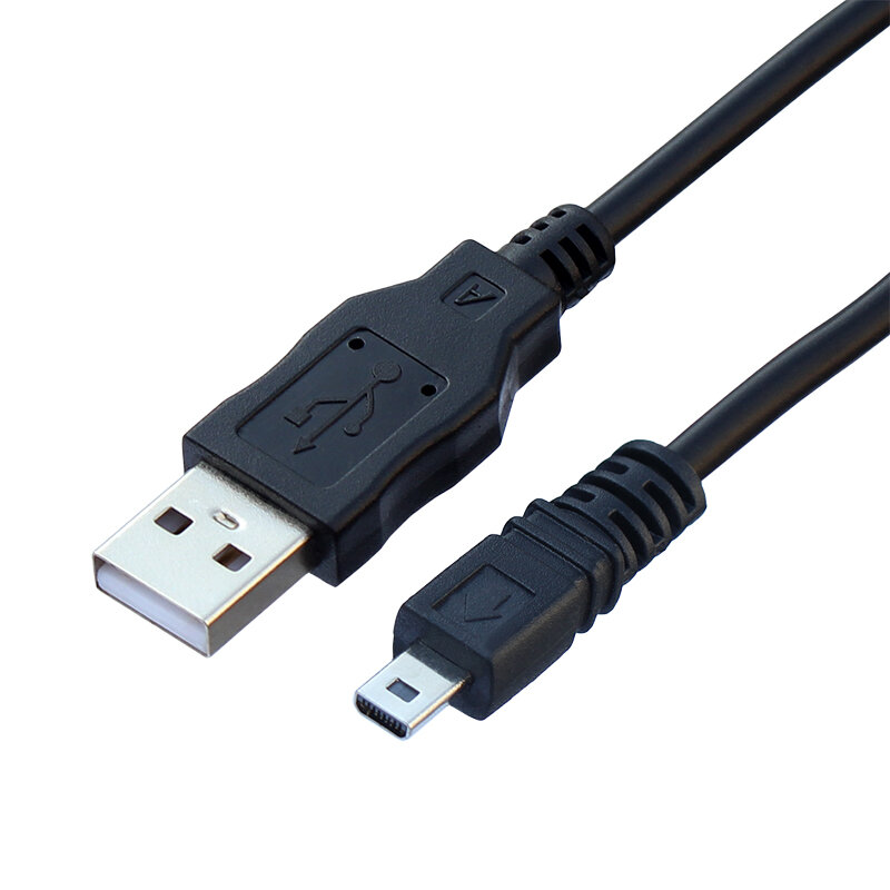 UC-E6 aparat cyfrowy USB kabel do transmisji danych Mini 8 Pin kabel do transmisji danych dla firmy Nikon CoolPix Fuji Panasonic Olympus Sony 1M 1.5M