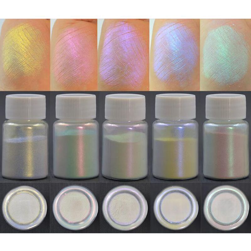 Pigmentos perolados de resina aurora mágica, 7 cores, pigmentos perolados, fabricação de joias, 2xpf