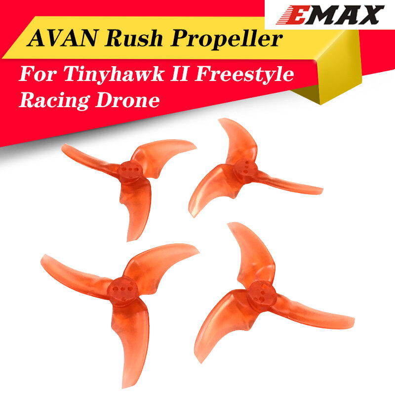 Gorąca sprzedaż 2 pary Emax AVAN Rush 2.5 Cal 3 ostrze CW śmigło CCW dla FPV Racing Drone Multi Rotor Emax Tinyhawk II Freestyle