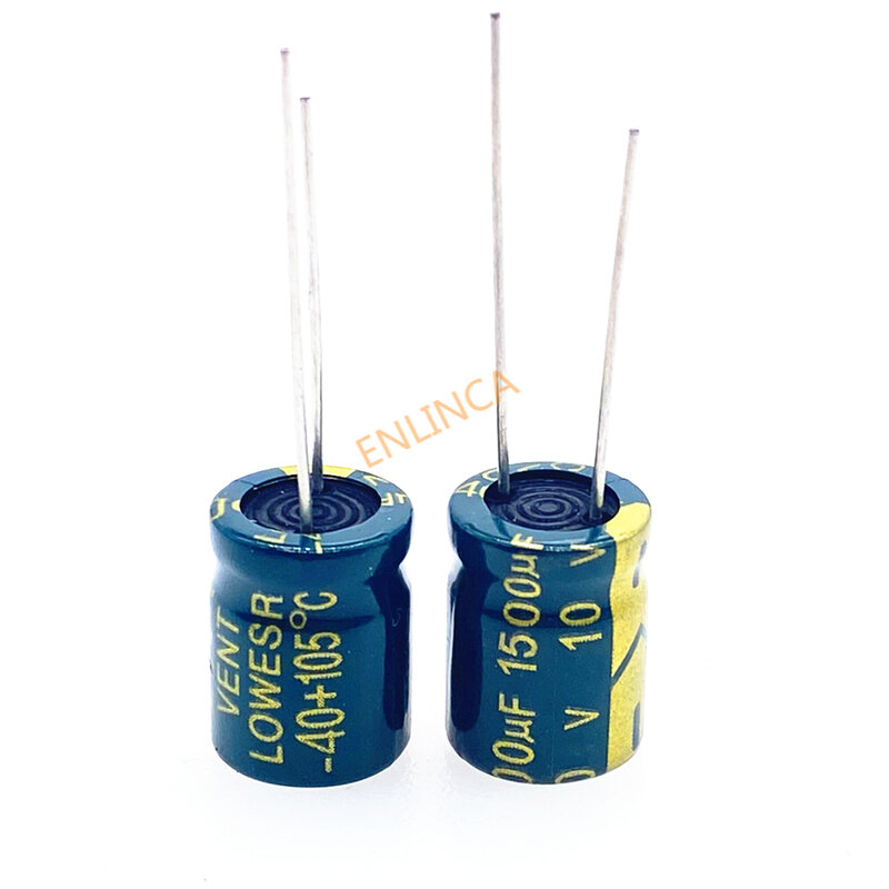 10Pcs 10v 1500UF 10*13 High Frequency Low Impedance Aluminum Electrolytic Capacitor 1500uf 10v 20%