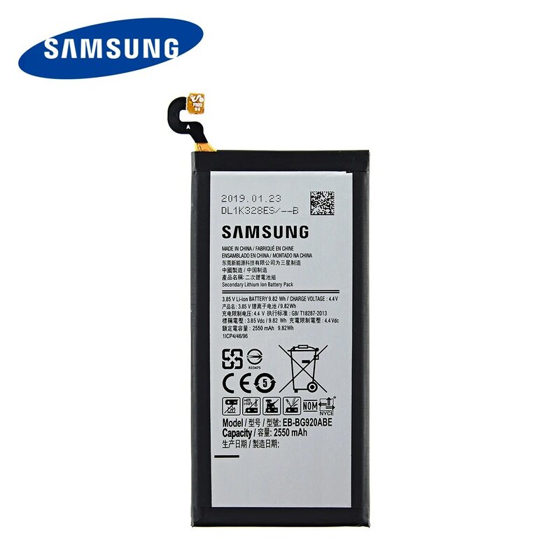 SAMSUNG original EB-BG920ABE EB-BG920ABA 2550mAh batterie pour SAMSUNG Galaxy S6 G9200 G9208 G9209 G920F G920 G920V/T/F/A/I + outils