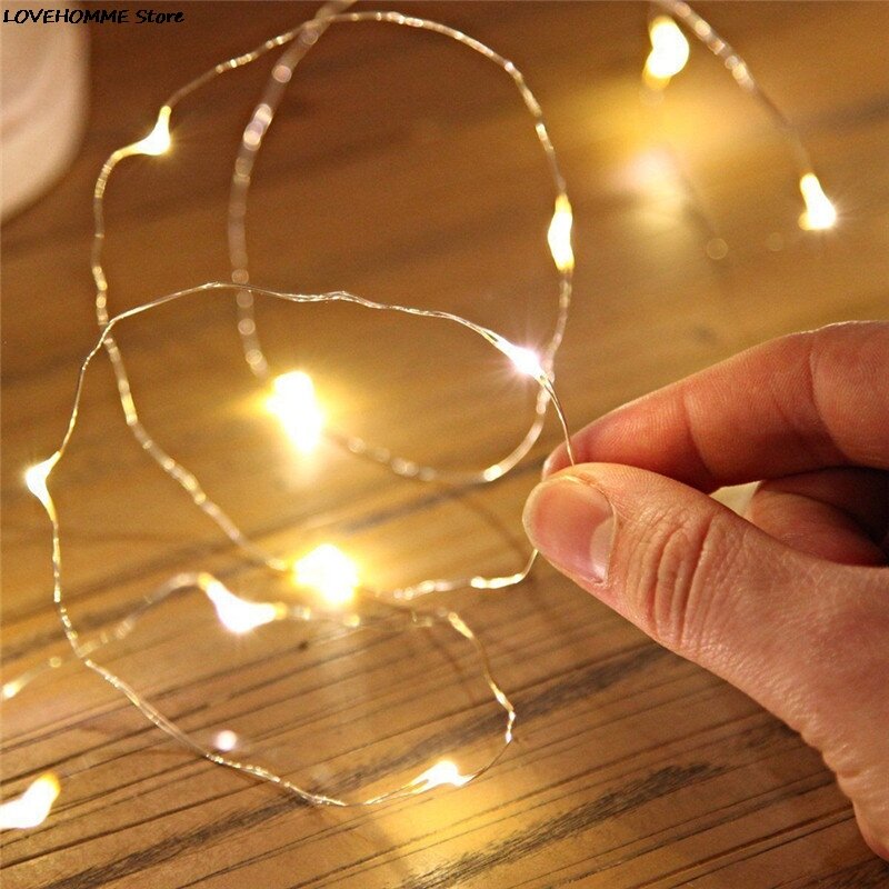 Battery 1M 2M 3M 5M LED String Lights Fairy Lights For Home Christmas New Year Party Wedding Decoration Photo Clip Holder Light