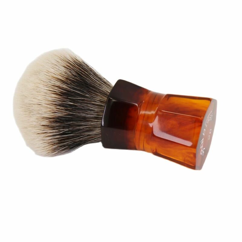 YAQI-brocha de afeitar para hombre, pelo de tejón de dos bandas, 26mm, Moka Express