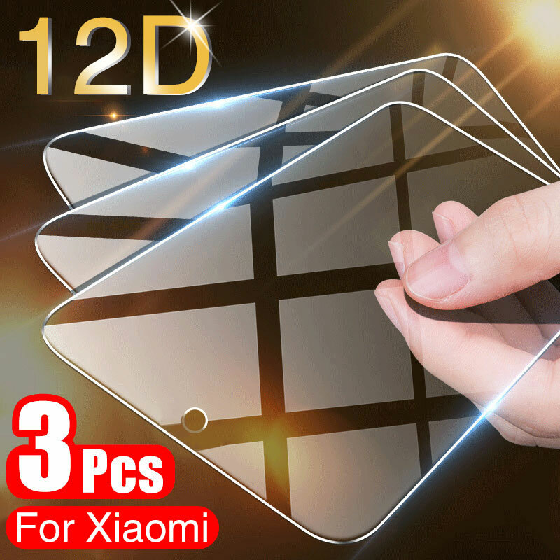 Protector de pantalla de vidrio templado para móvil, cubierta completa para Xiaomi Mi 9 SE, Mi 9 9T 8 10 Lite A2 A1 Pocophone F1 MAX 3 2, 3 unidades