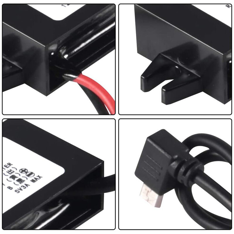 Convertidor Micro Dual USB para coche, regulador de voltaje de 12V a 5V, 3A, reductor de potencia, convertidores de potencia impermeables para teléfono inteligente
