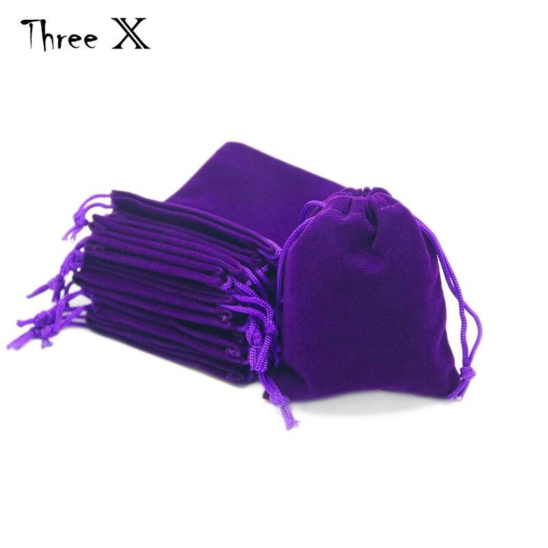 Set di 10 sacchetti per borsa da trasporto in velluto resistente da 4.0 "x 3.15" con coulisse per confezione regalo di gioielli con dadi