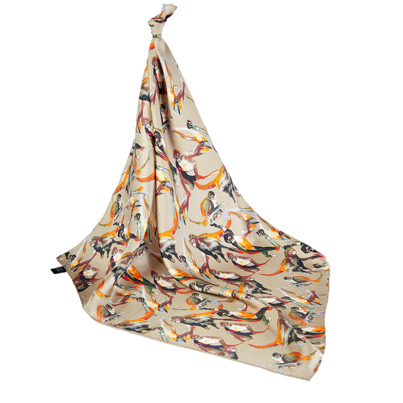 CISULI-bufanda de sarga de seda 100% para mujer, pañuelo cuadrado de seda pura, 70x70, 04