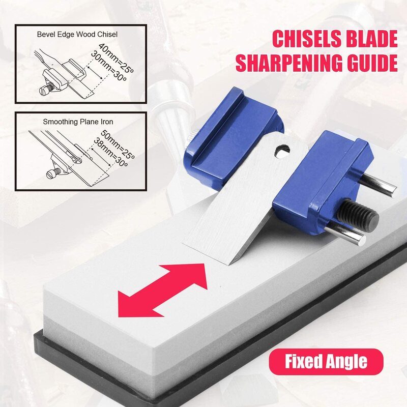 EZARC Honing Guide for Wood Chisels Sharpener, Planer Blade, Fits Chisels 1/8” to 1-7/8”, Fits Planer Blades 1-3/8” to 3-1/8”