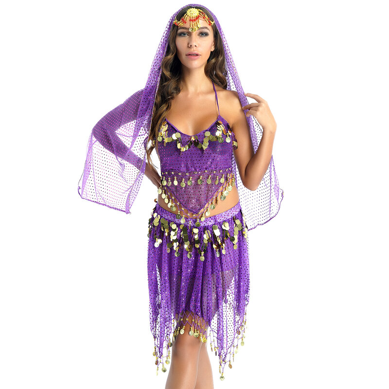 Женский костюм для танца живота, Египетский костюм для танца живота, индийская одежда Болливуда, Восточное женское платье для танца живота