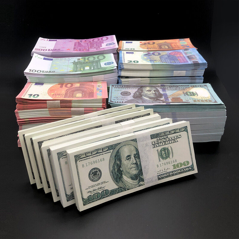 Fałszywe pieniądze dolar Euro USD spalanie papieru magiczne rekwizyty papierowe pieniądze MV strzelanie rekwizyty Bar nocny atmosfera pokazać banknoty