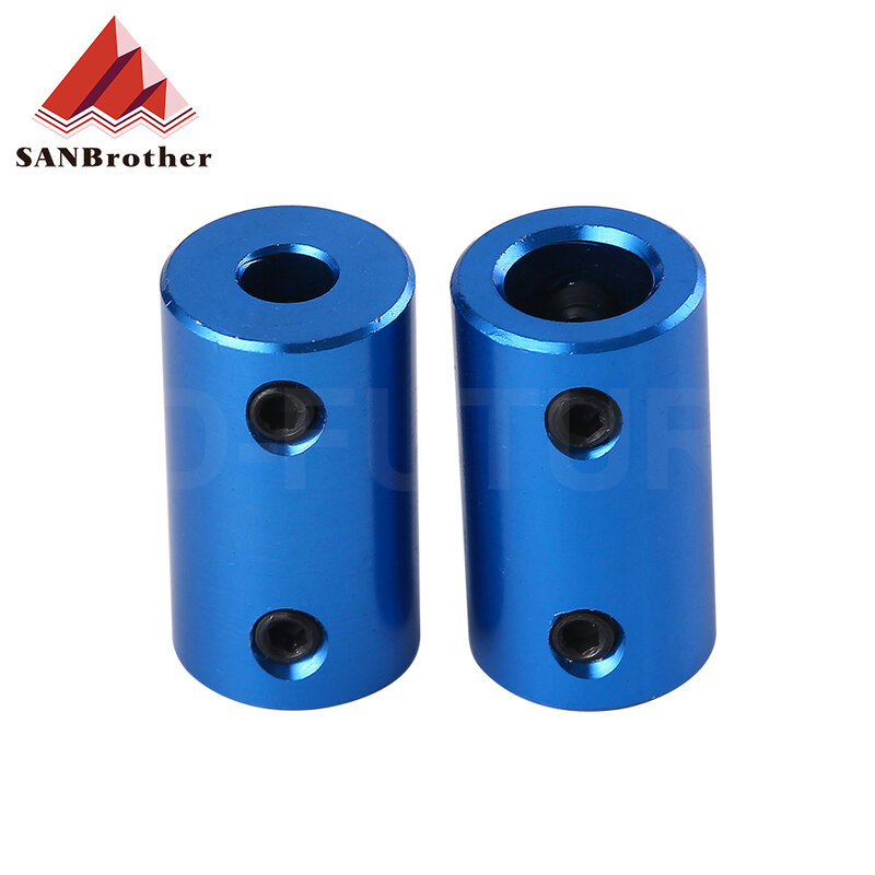 Liga de alumínio acoplador d14l25, 1 parte, 3x5mm, 4x6mm, 5x8mm, 3d imprimir parte, eixo flexível azul, para motor deslizante