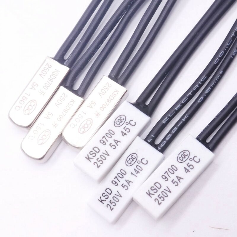 100PCS KSD9700 5A-plastic 250V  55C 60C 70C 80C 85C 90C 95C Normally Open Temperature Switch NO Thermostat Thermal Protector