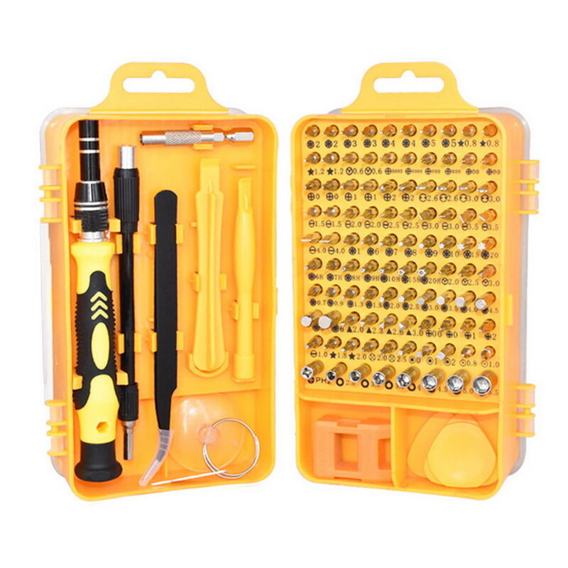 Junejour chave de fenda kit precisão chave de fenda conjunto 115 em 1 ferramentas de reparo com estojo de transporte para laptops telefone relógio