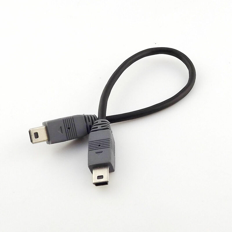 1pcs Mini USB Tipo B Macho Para Macho 5 Pin Converter OTG Cabo Adaptador de Sincronização de Dados de Chumbo 20cm