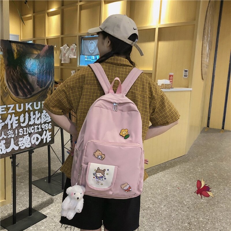 2020 nowych kobiet wodoodporny nylonowy plecak śliczne dorywczo dużej pojemności torby szkolne dla nastoletnich dziewcząt wielofunkcyjny plecak podróżny