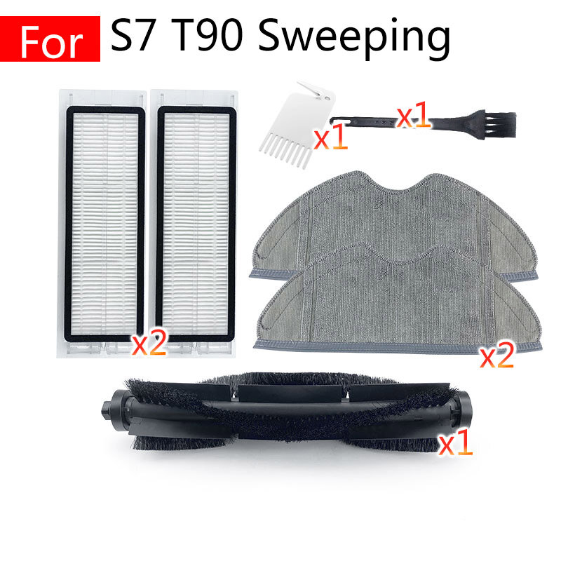 Per il 360 S7 S5 X90 T90 home Sweeping aspirapolvere accessori di ricambio filtro HEPA spazzola laterale principale mop rag spazzola laterale