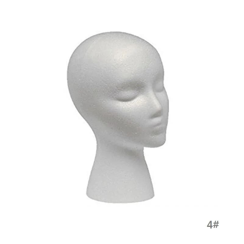 Schiuma bianca parrucca display prop Mannequin Parrucca Testa di Visualizzazione Cappello Cap Parrucca Supporto di Polistirolo Testa della Gomma Piuma di basamento della parrucca