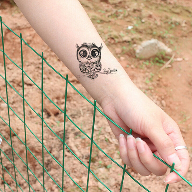 Decals Fake tatoo Art Taty Women's Tattoo Sticker 2019 NEW Cute Owl Pattern Temporary Tattoo Sticker Waterproof