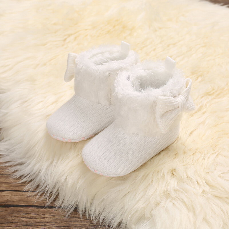 Botas de neve para bebês recém-nascidos, sapatos térmicos de inverno com pelos para meninos e meninas, 0 a 18m