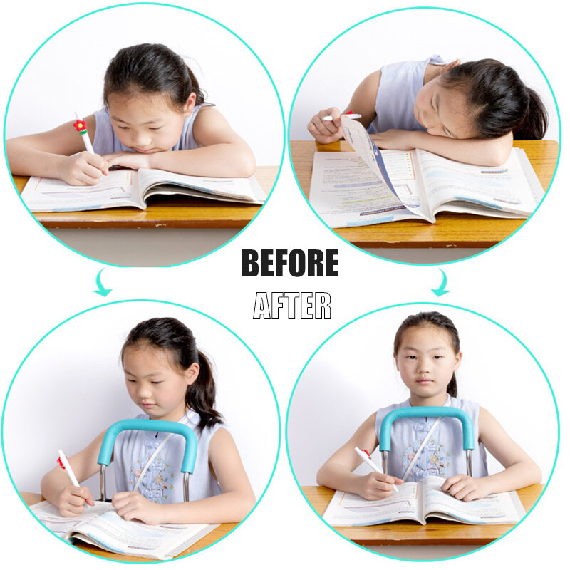 어린이 앉는 자세 교정기, 글쓰기 자세 교정, 근시 방지, 시력 보호기, 조정 가능한 쇄골 척추 등