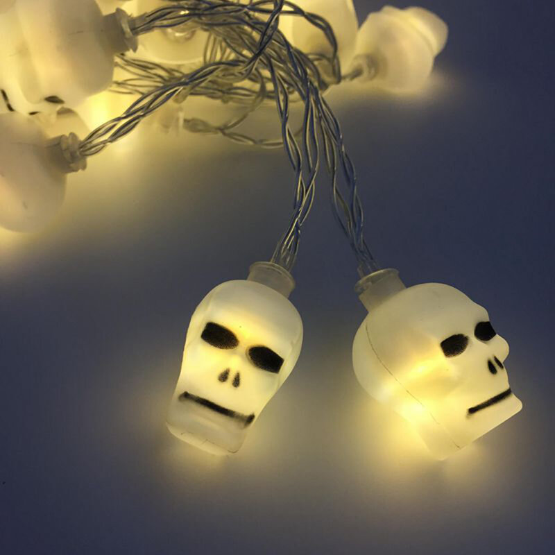 Cadena de luces LED para decoración de Halloween, luces de noche de Halloween con batería, lámpara de interior y exterior, 10LED, 20LED, 1,5 M, 3M