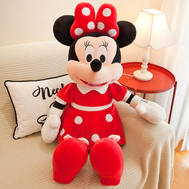Coussin en peluche Minnie Mouse pour enfants, oreiller en peluche, poupées douces, cadeaux d'anniversaire et de mariage pour enfants, 40-100cm