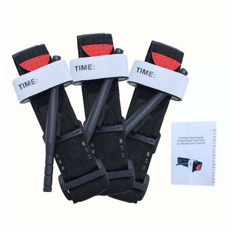 Kit di pronto soccorso per cintura di emergenza medica militare con punta rossa per applicazioni di combattimento tattico di sopravvivenza con laccio emostatico di esplorazione all'aperto