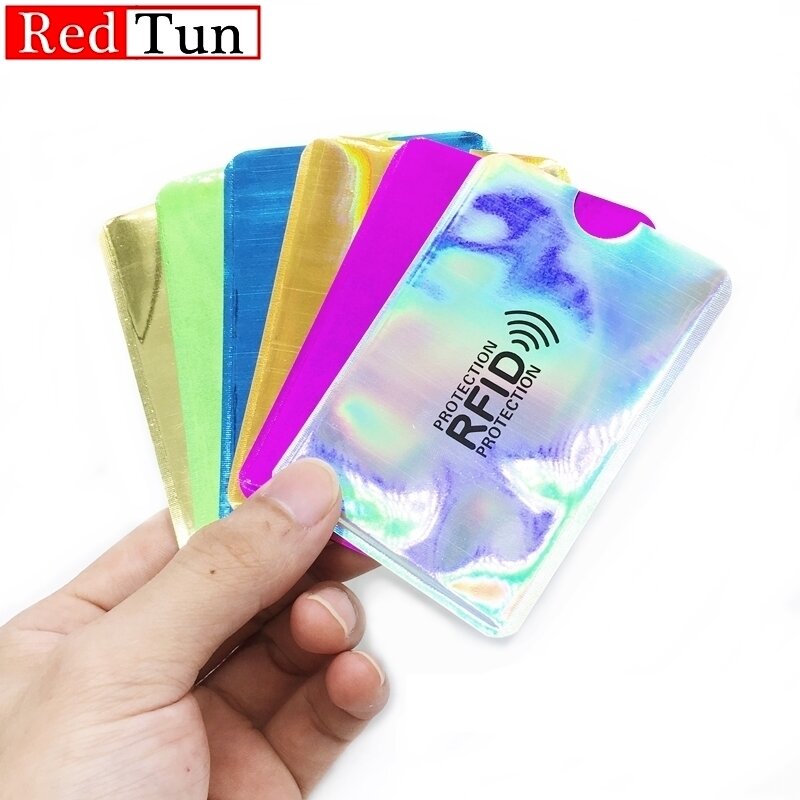 Anti Rfid Wallet Blocking Reader Lock Bank Card Holder Id Card Case Men Women Credit Passport NFC Card Bag Aluminium 6*9.3cm