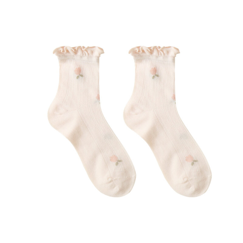 Calcetines de algodón peinado para mujer, medias holgadas de boca ancha para posparto, novedad de verano, 2021