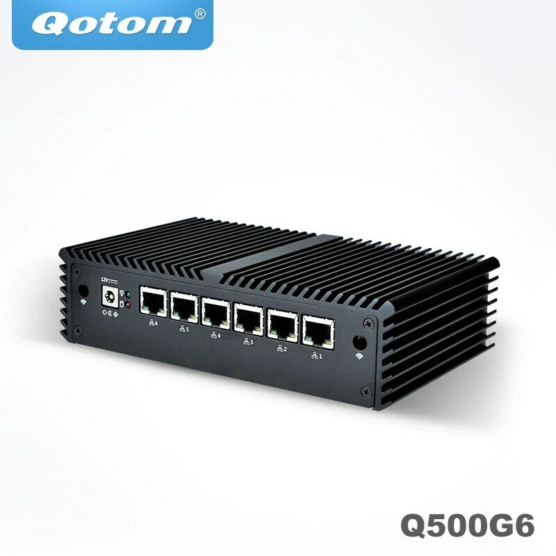 Qotom Pfsense AES-NI Mini PC Core i3 i5 i7 procesador Intel Gigabit NICs en serie sin ventilador Mini PC PFSense