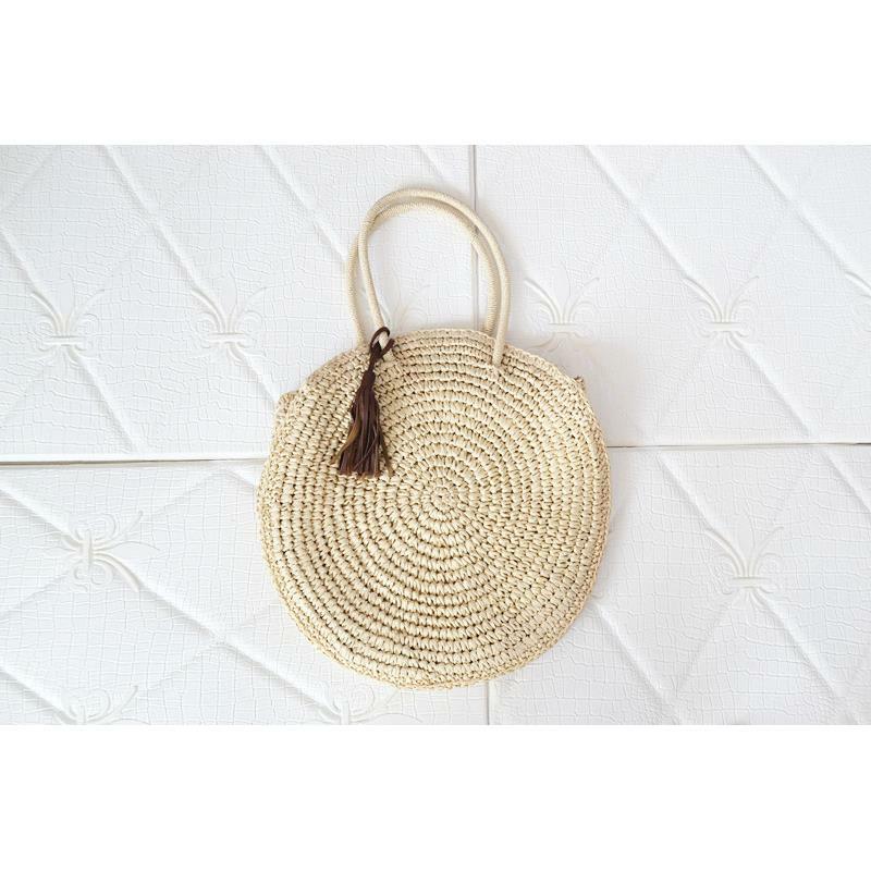 Sac de paille d'été pour femme, sac de plage, corde de papier, Crochet, a6312, 2020