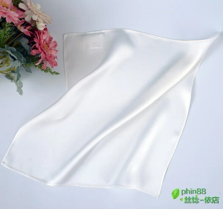 100% чистый шелк 16,5 мм атласный Шелковый квадратный платок мужской Карманный платок 33 см 13 дюймов WJ006