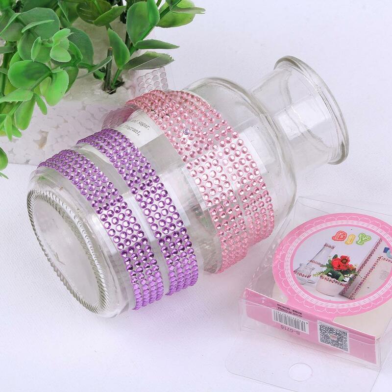 1 Roll Tape High-quality Eye-catching Self-Adhesive Acrylic DIY Rhinestones Sticker for Scrapbook  Arts Decoration Gift Wrapping
