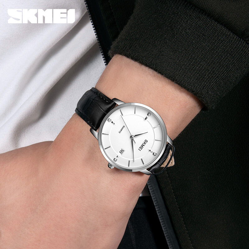 นาฬิกาข้อมือ SKMEI ผู้ชายนาฬิกาควอตซ์นาฬิกากันน้ำกันกระแทกสายสแตนเลสนาฬิกานาฬิกาแฟชั่นนาฬิกาธุรกิจชายนาฬิกาข้อมือ1801
