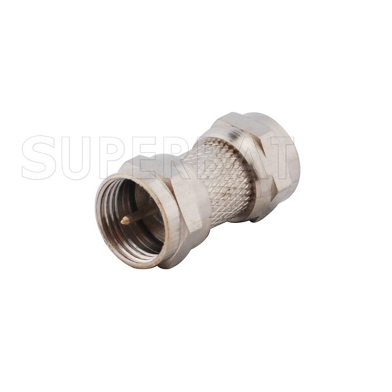 Superbat-F Plug to Male Straight Connector, RF Coaxial Connector, 5Pcs