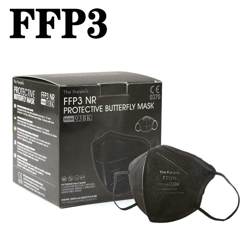 Mascarilla protectora FFP3 para adultos, máscara de seguridad antipolvo con filtro de 5 capas, KN95, CE