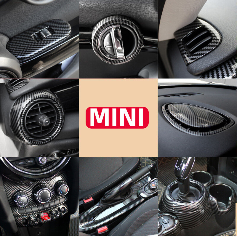 Car Central Control Instrument Panel Decoration Sticker For MINI ONE COOPER F55 F56 F57 Accesorios Interior Styling Modification