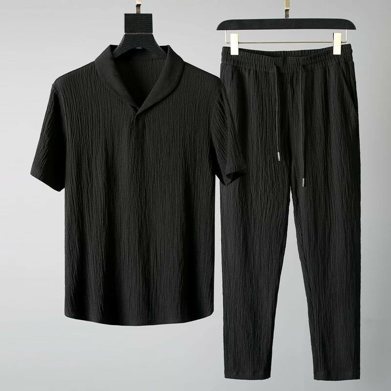 (Hemd Hose) 2024 Sommer Männer Mode klassisches Hemd Herren Business Casual Fashion Shirts Männer eine Reihe von Kleidung Größe M-4XL