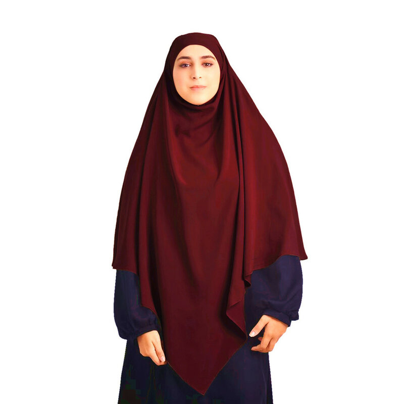 Khimar One Layer Plain High Quality Muslim Modest Fashion Prayer Long Hijab Wholesale Islamic Clothing Ramadan Eid Niqab Hijabs