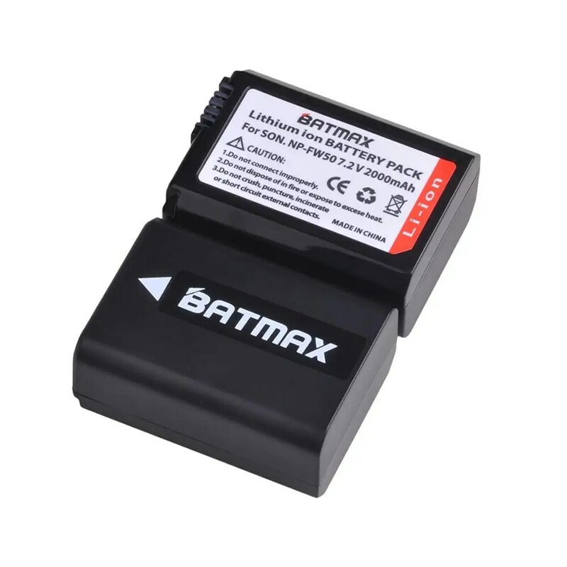 Baterai 4X 2000MAh NP-FW50 NP FW50 + Pengisi Daya Ganda USB LED untuk Sony A6000 A6400 A6300 A6500 A7 A7II A7RII A7SII A7S A7S2 A7R