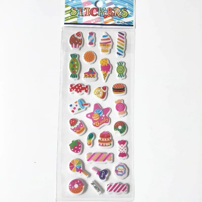 6 Sheets Leuke Bubble Taart Stickers Creatieve Dessert Ijs Adesivos Koreaanse Briefpapier Supplies Kids Sticky Notes Label