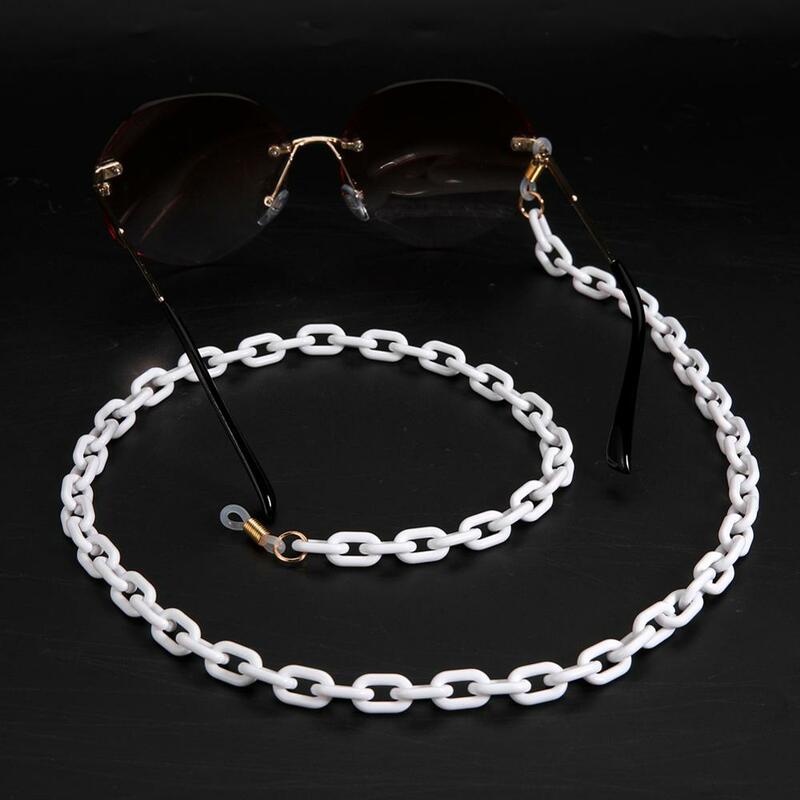 Teamer ファッションメガネ女性アクリルサングラスチェーンストラップストラップコードシックな眼鏡ホルダーネックチェーンロープ