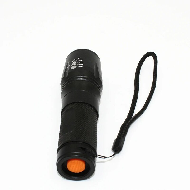 Tactical LED Flashlight 1000LM XML T6 Q5 R5 Zoomable 5 Modes Aluminum 878 Torch Use AAA/18650/26650 White/Red/Green Light