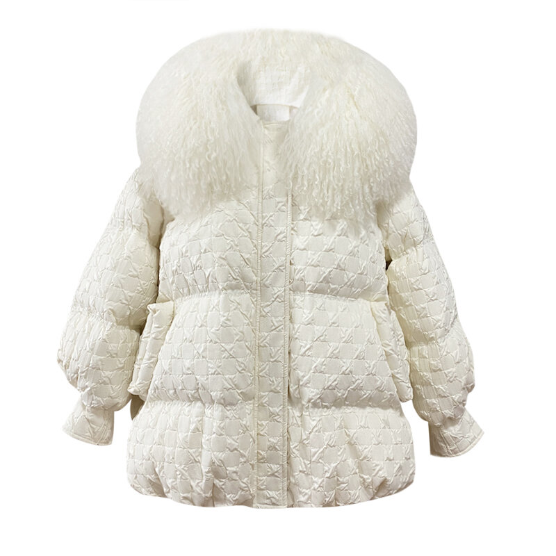 Jaqueta feminina outono e inverno 2021 novo calor feminino, pato branco para baixo chique e fino, superação casaco jaquetas femininas